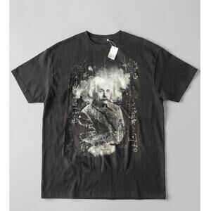 NWT Albert Einstein Physics Equations Graphic T-Shirt Bioworld Black XL Science